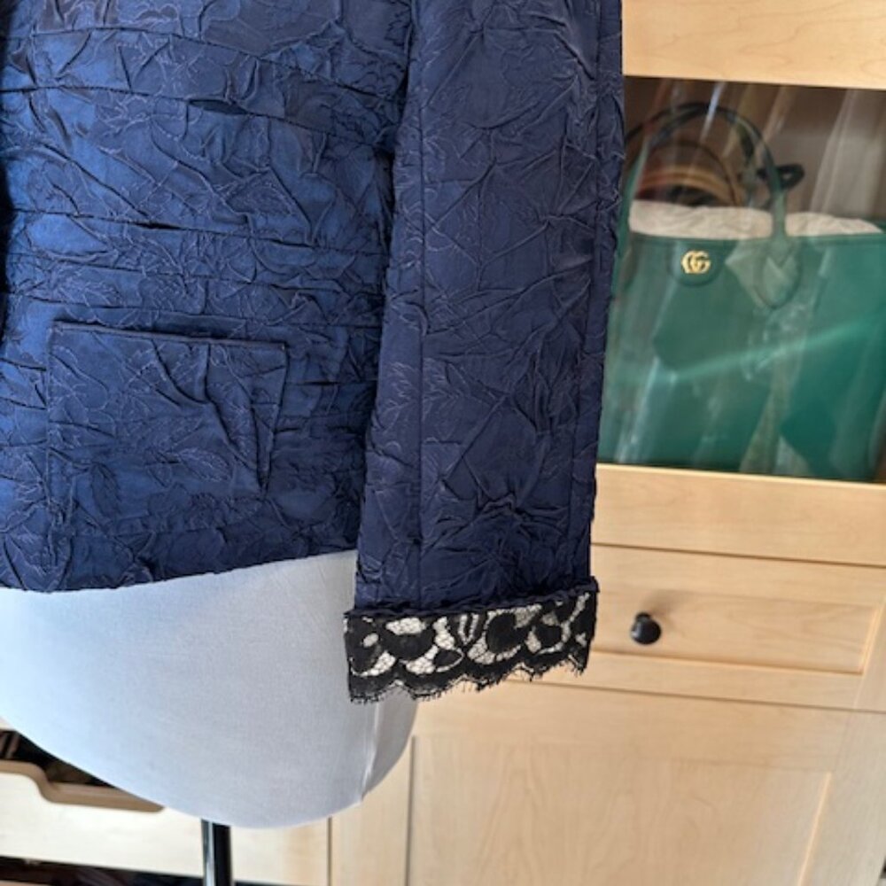 LOUIS VUITTON SIZE 38 BLUE EVENING JACKET - Picture 5 of 8